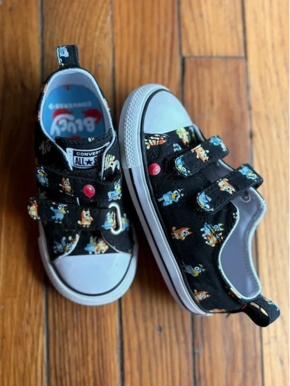 9C Bluey Velcro Converse Sneakers